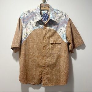 Vintage Surf Line Liberty House Hawaii Hawaiian Shirt Patchwork Size XL Floral